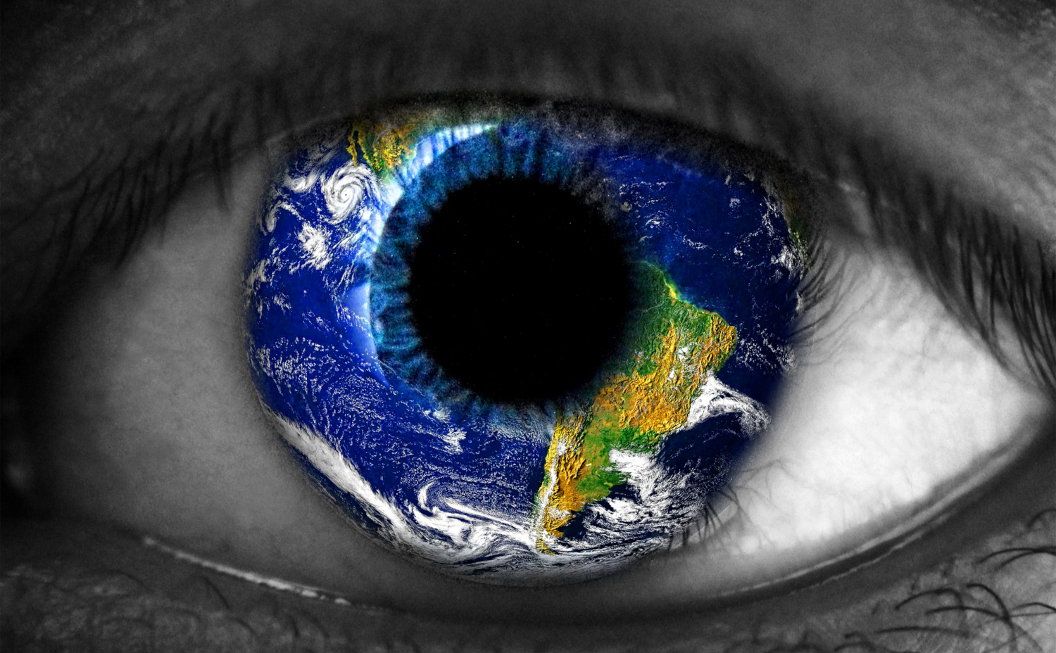 Human eye on Earth